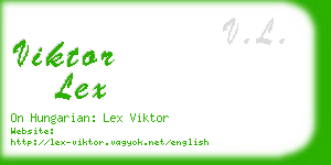 viktor lex business card